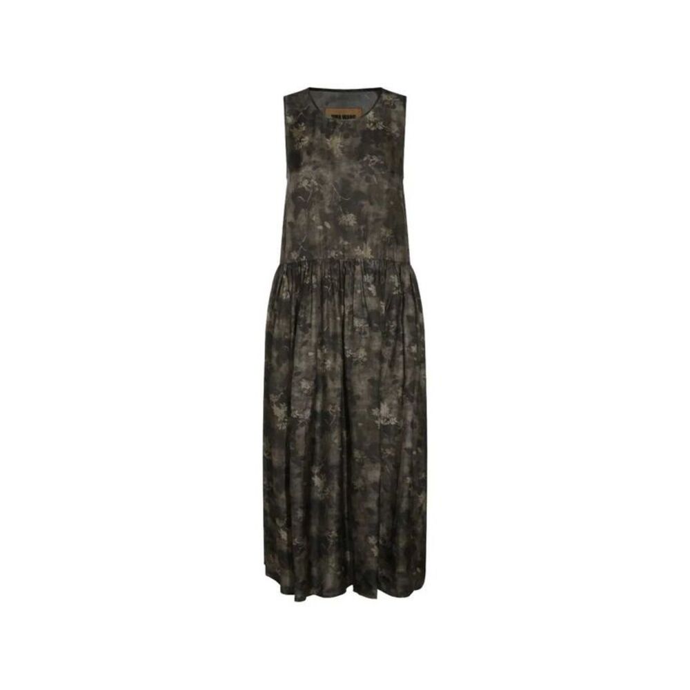 Uma Wang Women Ardal Midi Dress In Brown Printed Moulay Fabric